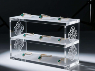 小批量CNC加工亚克力珠宝展示架