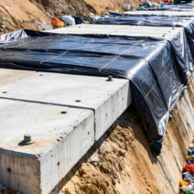 生活垃圾填埋场土工膜如何结合混凝土利用技术?