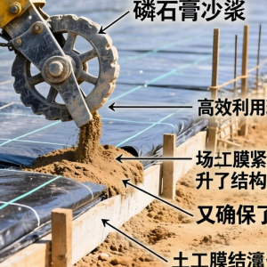 磷石膏砂浆如何依托技术在场土工膜领域实现高效利用？
