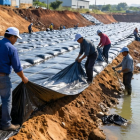 工业社会中，公民如何通过土工膜守护废物填埋场环境？