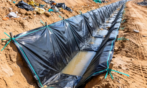 垃圾填埋场截洪沟土工膜该怎么选？安装要点有哪些？