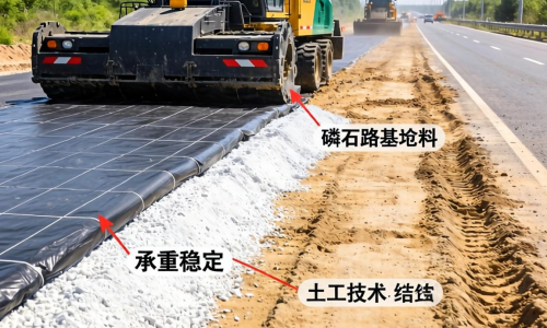 磷石膏路基填料如何结合土工膜技术提升道路性能
