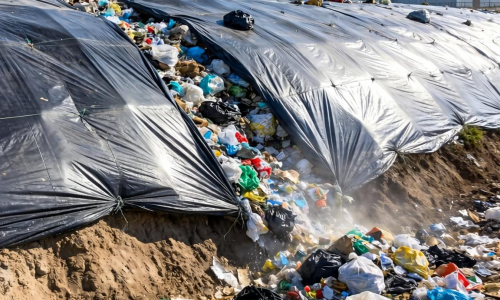 工业社会中，个体废物与填埋场土工膜存在怎样的关联？